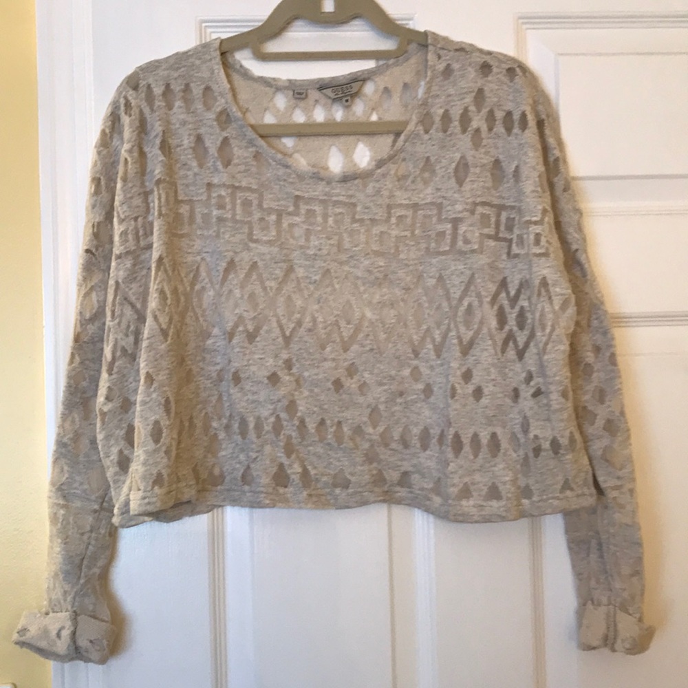 Guess Aztec Crop Sweater